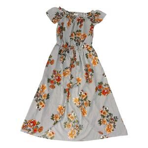 Speed Control NY Floral Print Striped Shorts/Dress Combo Womens Size XL